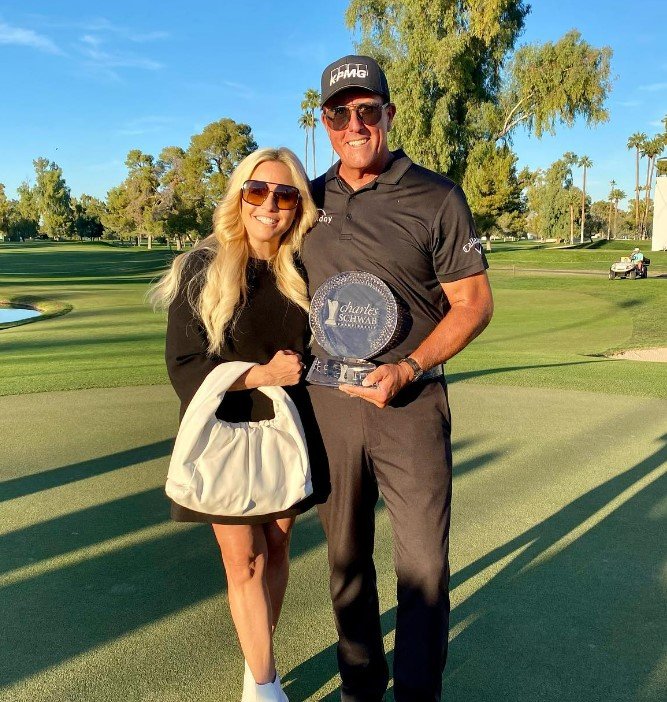 Amy Mickelson with her husband