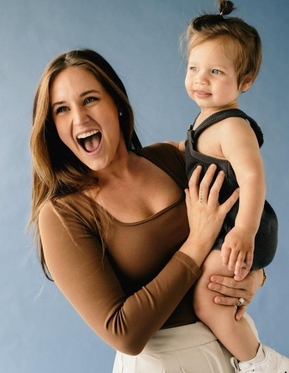 Ellie Fisher with her son