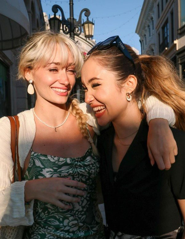 Janelle Zharmenova and her friend